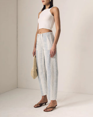 Le Jean Utility Soft Barrel summer stripe