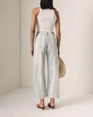 Le Jean Utility Soft Barrel summer stripe