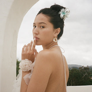 Emi Jay Big Super Bloom Clip in Aqua Pearl