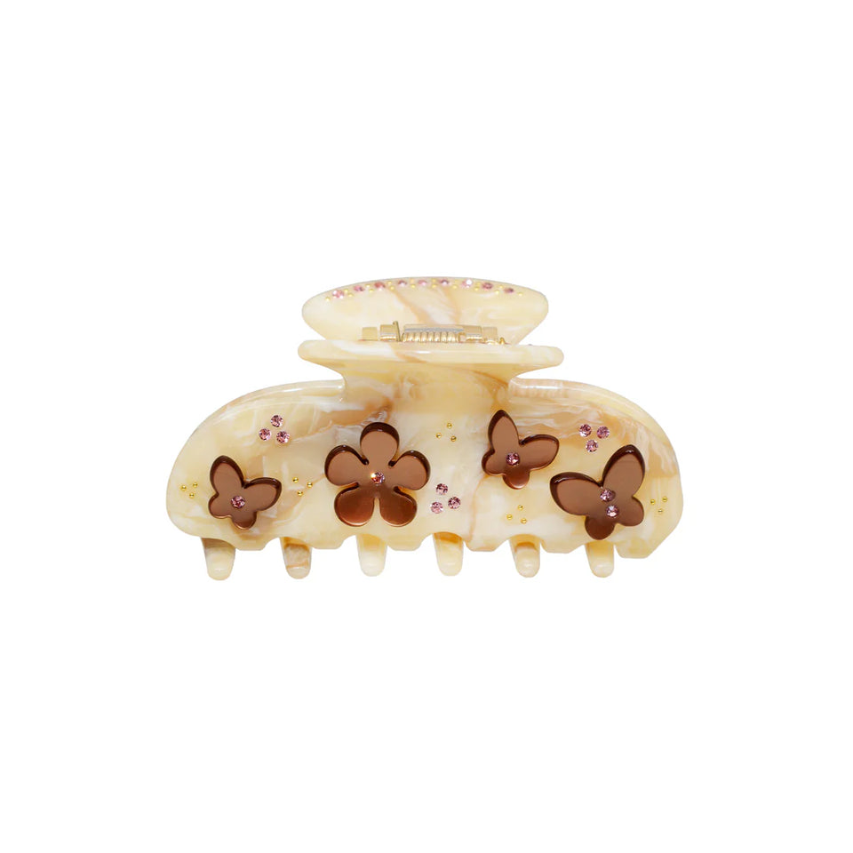 Emi Jay Sweetheart Hair Clip in Cocoa Chantilly Angel Food