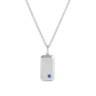 EF Collection Birthstone Dog Tag Necklace