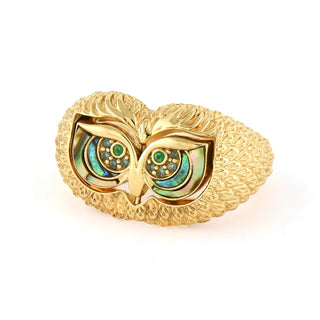 three stories owl flip ring product shot