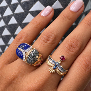 Three Stories Sacred Scarab Poison Ring
