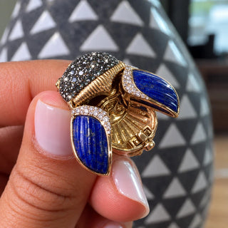 Three Stories Sacred Scarab Poison Ring
