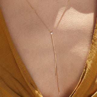 EF Collection Diamond Shayla Lariat Necklace