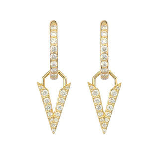 Three Stories Short Open Diamond V Charm