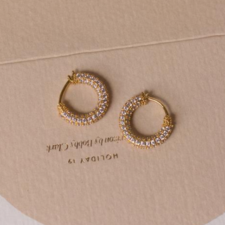  Luv AJ Pave Amalfi Huggies Gold"luv aj pave amalfi huggies" "luv aj amalfi huggies" "luv aj huggies" "luv aj reviews" "luv aj pave chain link huggies" "luv aj heart earrings" "baby pave huggies luv aj" "luv aj earrings hoops"