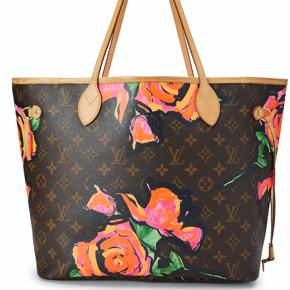 Louis Vuitton Stephen Sprouse Monogram Roses Neverfull MM Tote Bag