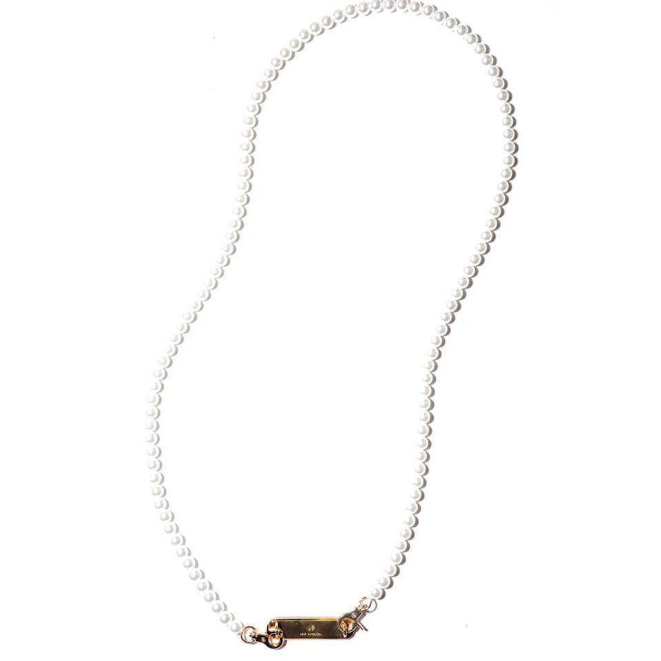 Lele Sadoughi Crossbody Phone Chain Necklace Pearl