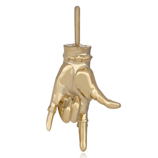 Maura Green I Love You Lady Finger Charm in Gold With Diamond