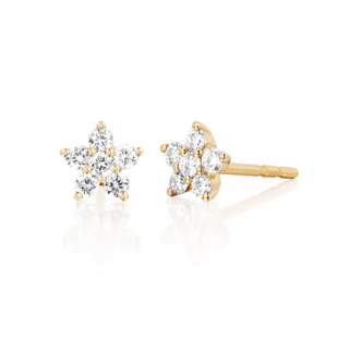 EF Collection Diamond Flower Stud Earring, "ef collection diamond ear cuff" "ef collection studs" "ef collection diamond huggies" "ef collection diamond necklace" "ef collection earrings"