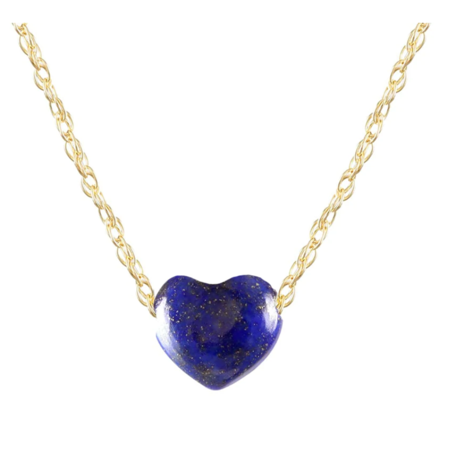 Kris Nations Gemstone Heart Necklace Lapis