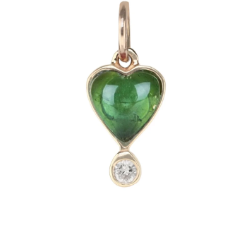 zahava heirlooms reversible green tourmaline and diamond byrdie heart pendant "zahava heirloom jewelry" "zahava heirlooms"