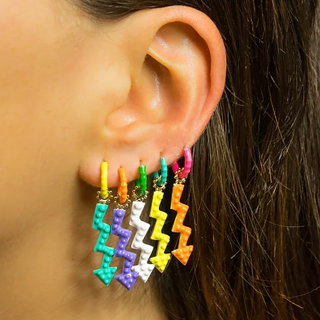 "GAYA Pink Enamel Hoops" "enamel hoops earrings" "enamel hoops" "garnet hoop earrings" "pink hoop earrings"