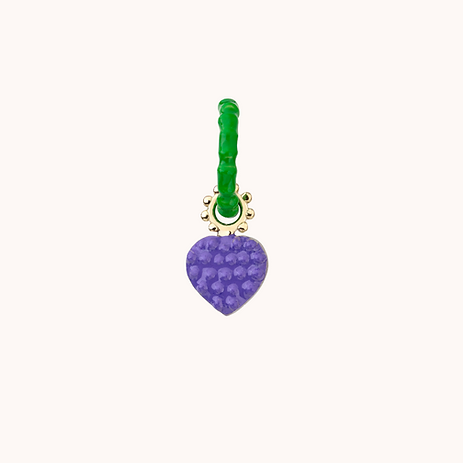 "gaya mini heart earring enamelled charm purple" "gold heart necklace" "heart charm" "women earrings" "fun earrings" "gold dangle earrings"