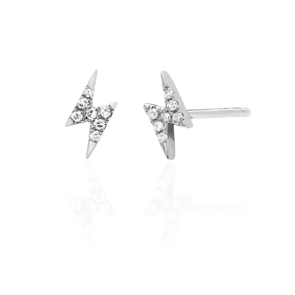 "EF Collection Diamond Mini Lightning Bolt Stud Earring" "ef collection diamond stud earrings" "ef collection diamond earrings" "lightning bolt earrings" "14k gold stud earrings"