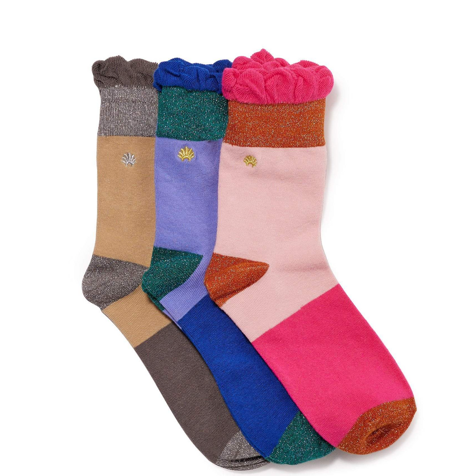 "Lele Sadoughi Electric Rainbow Set of 3 Confetti Socks" "lele sadoughi socks" "best socks without elastic" "best heat retaining socks" "how to stop losing socks" "lele lele meaning"