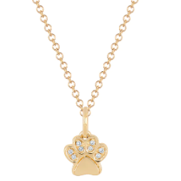 EF Collection Diamond Paw Necklace